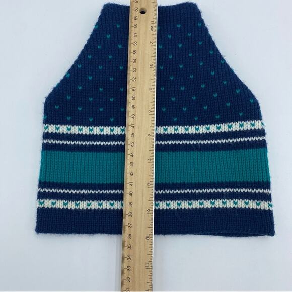 Wigwam Vintage Stocking Hat 80’s 90’s Retro Style Made In The USA Blue & White - Picture 3 of 5